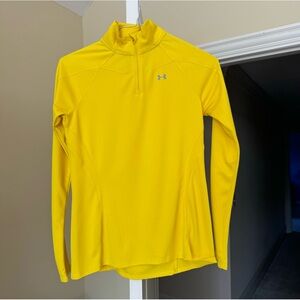 Under Armour Men’s Long-sleeve 1/2 Zip Running Athletic Jacket Yellow Sz SM